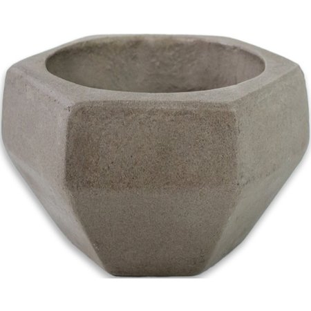 AVERA PRODUCTS 6 in. D Fiber Cement Polygon Planter Natural AFC7850060